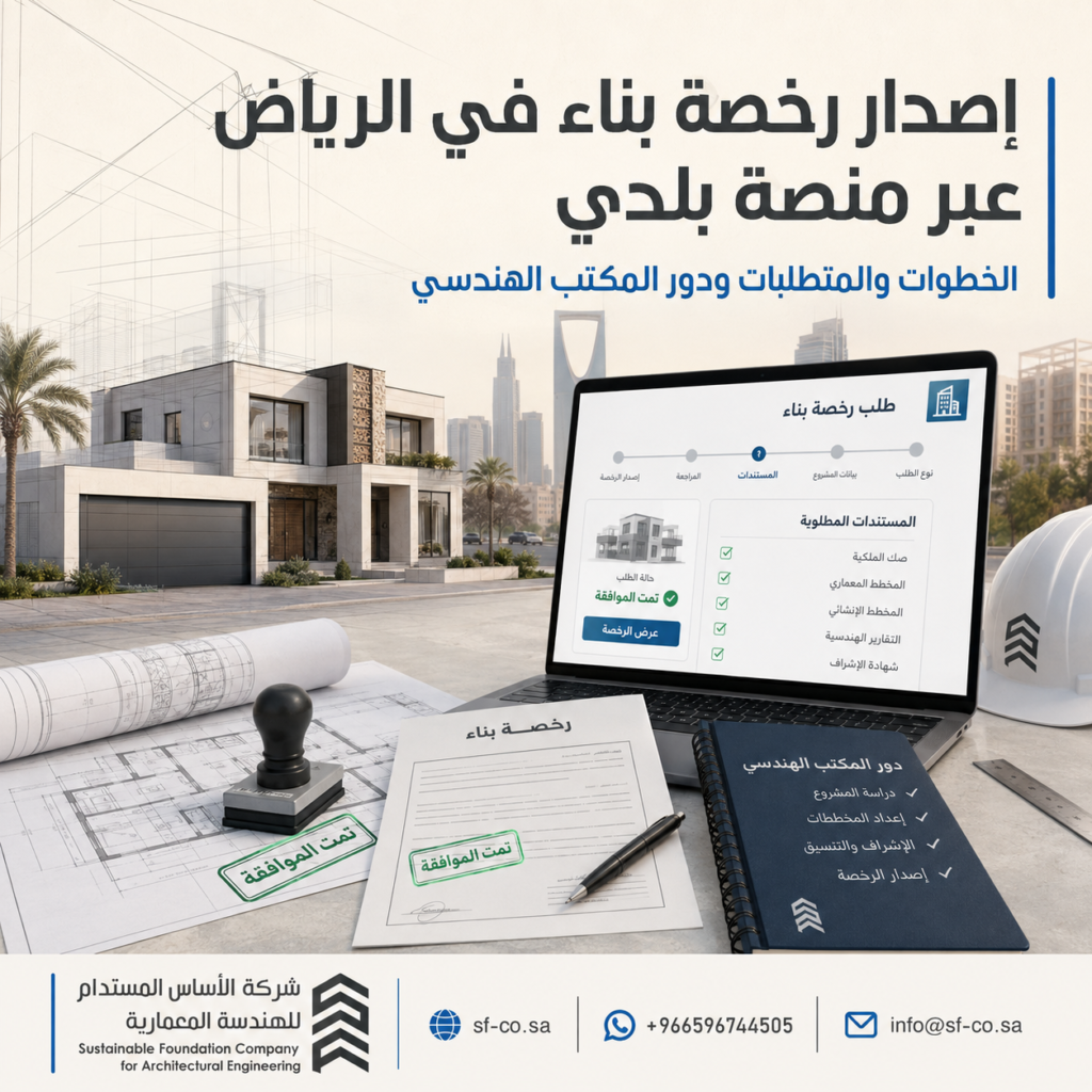 إصدار رخصة بناء عبر منصة بلدي